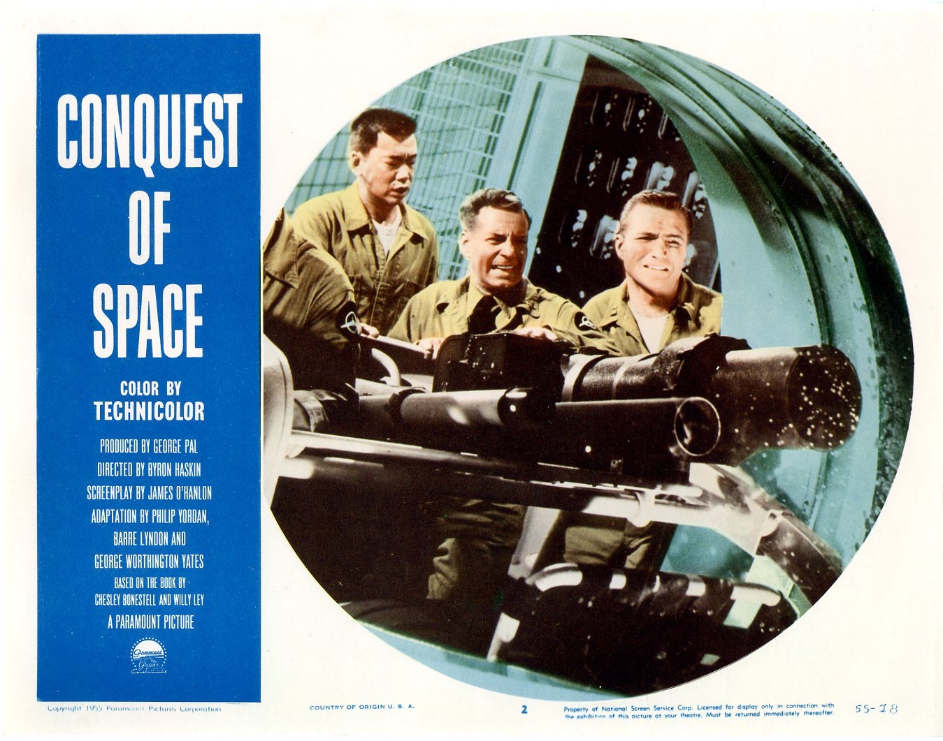 Conquest Of Space  1955  8 Lobby Card Set - 386