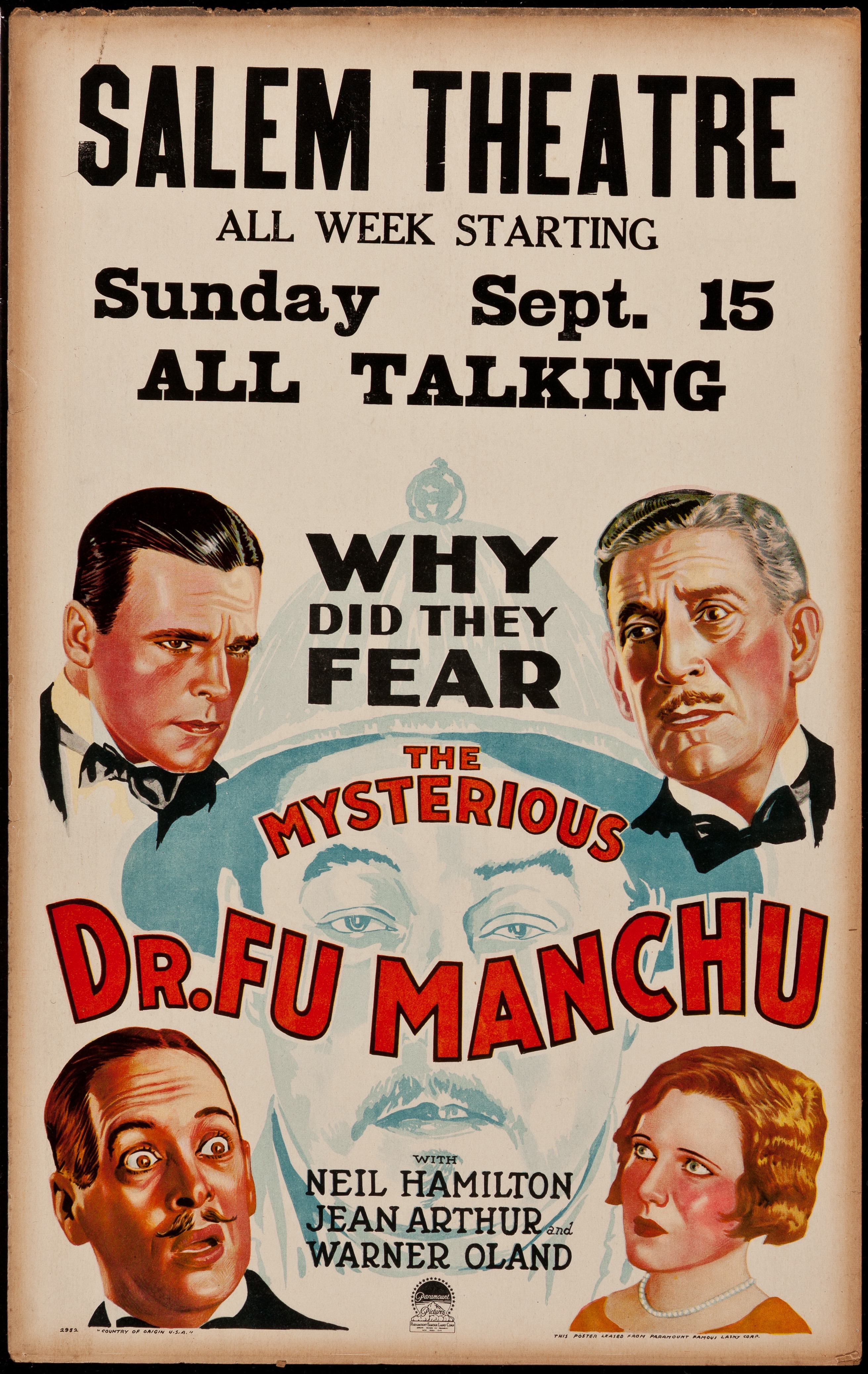 Mysterious Dr. Fu Manchu 1929 - Primary