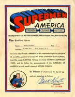 Supermen Of America Member Certificate - Primary