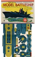 Model Battleship 3 Dimensional Paper Toy - Primary