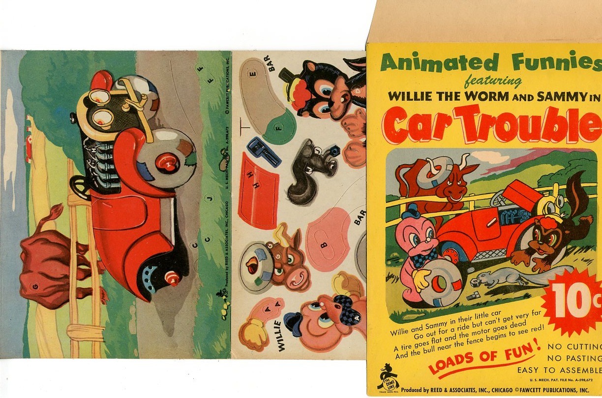 Willie And Sammy Car Trouble Paper Toy - Primary