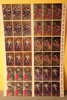 Superman-etch Uncut Sheet Of Trading Cardd - Primary