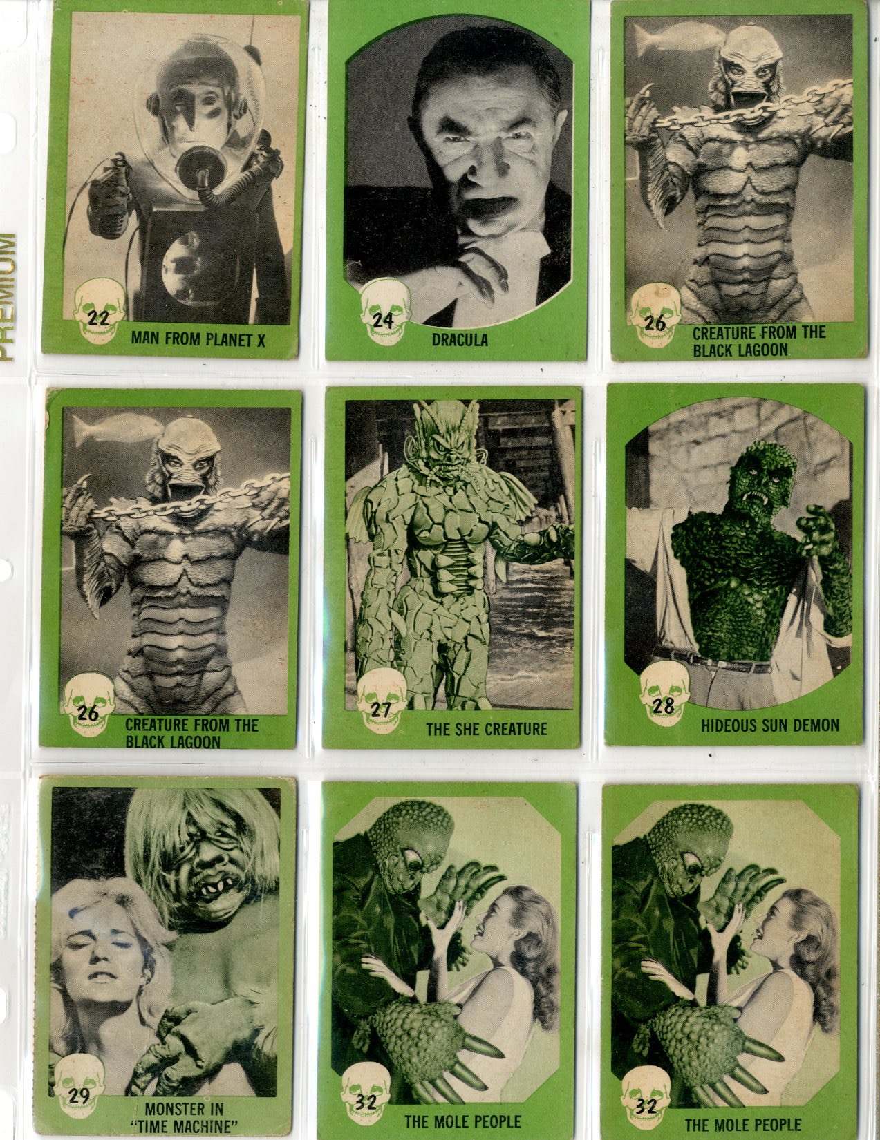 Horror Monster Series Trading Cards 1961 - 15258