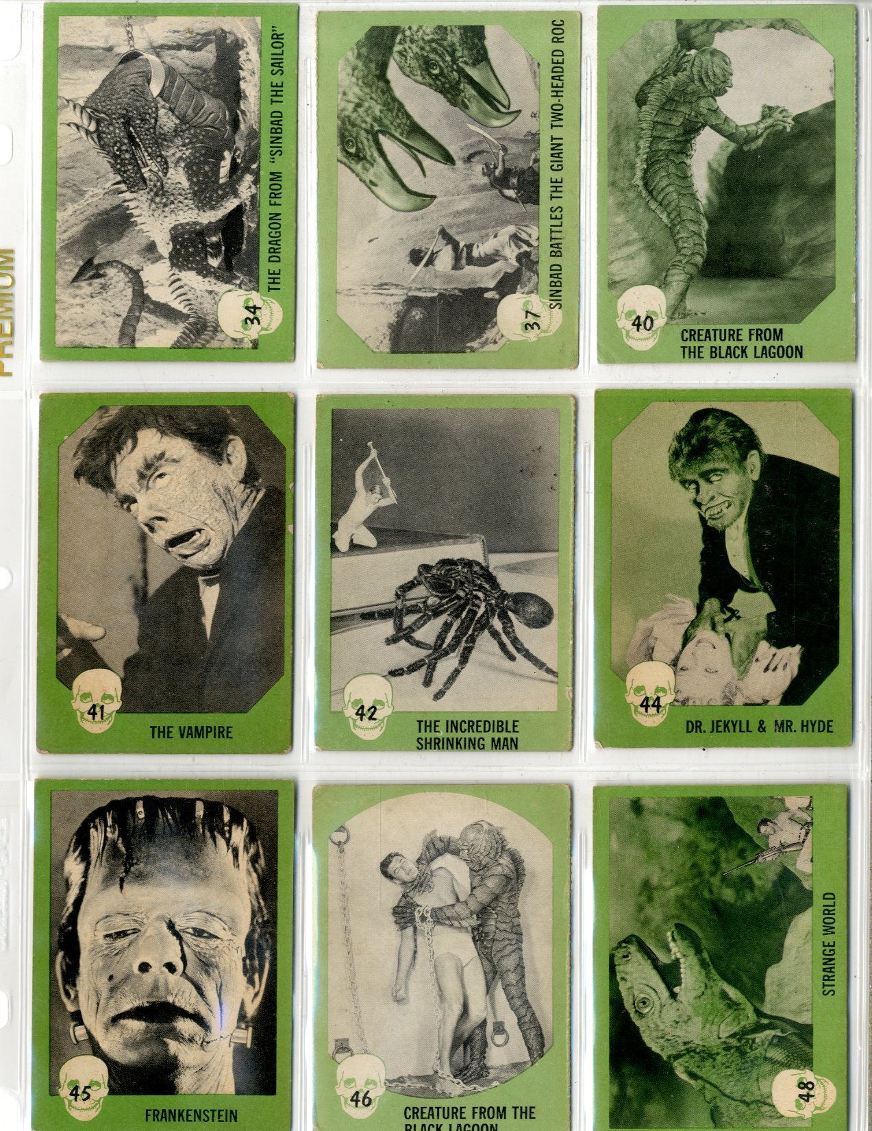 Horror Monster Series Trading Cards 1961 - 15259