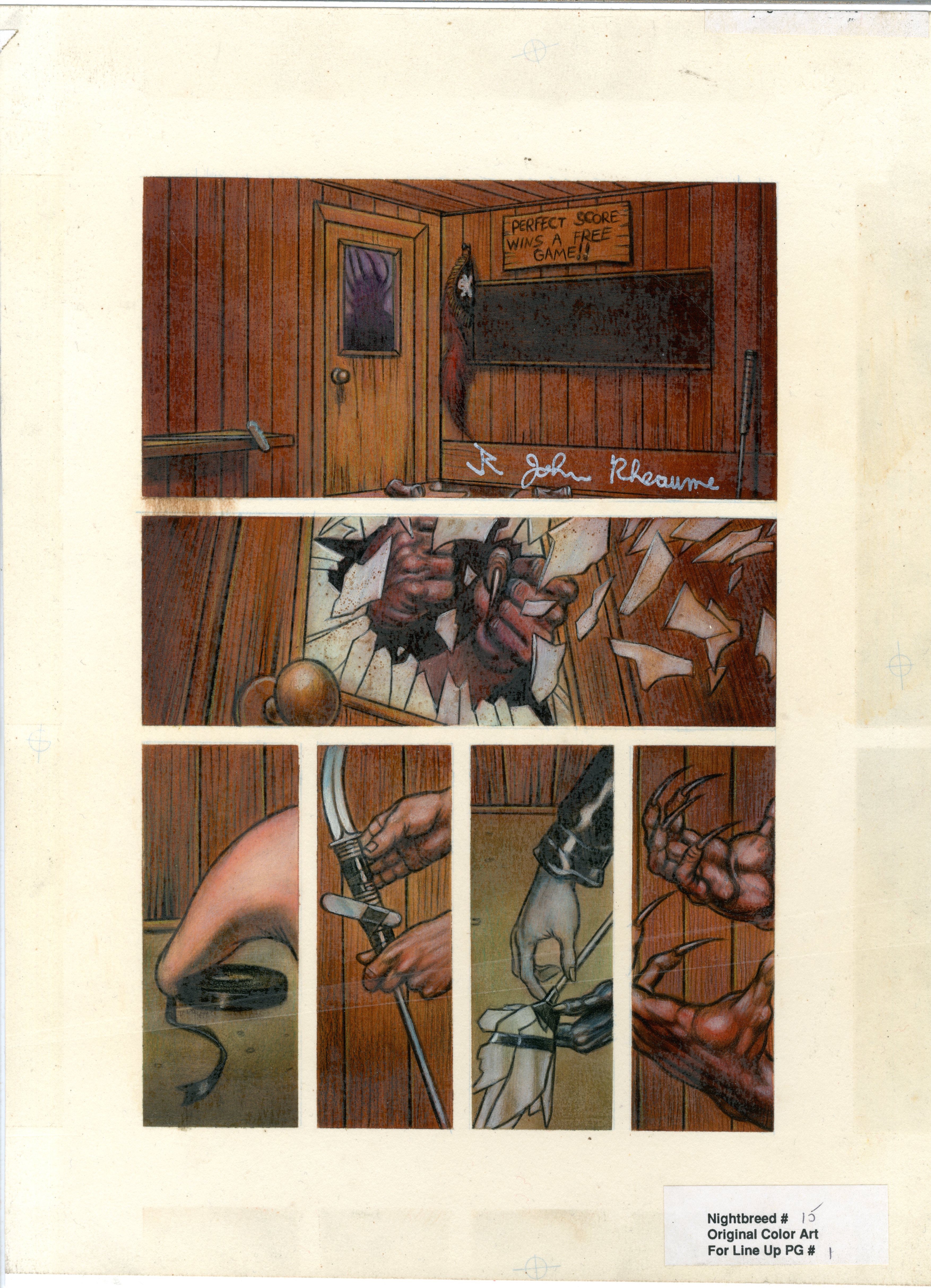 Nightbreed #15 Page 1 John Rheaume Original Art - Primary