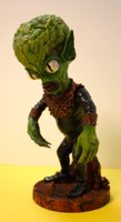 Saucer Man Painted Statue - Primary