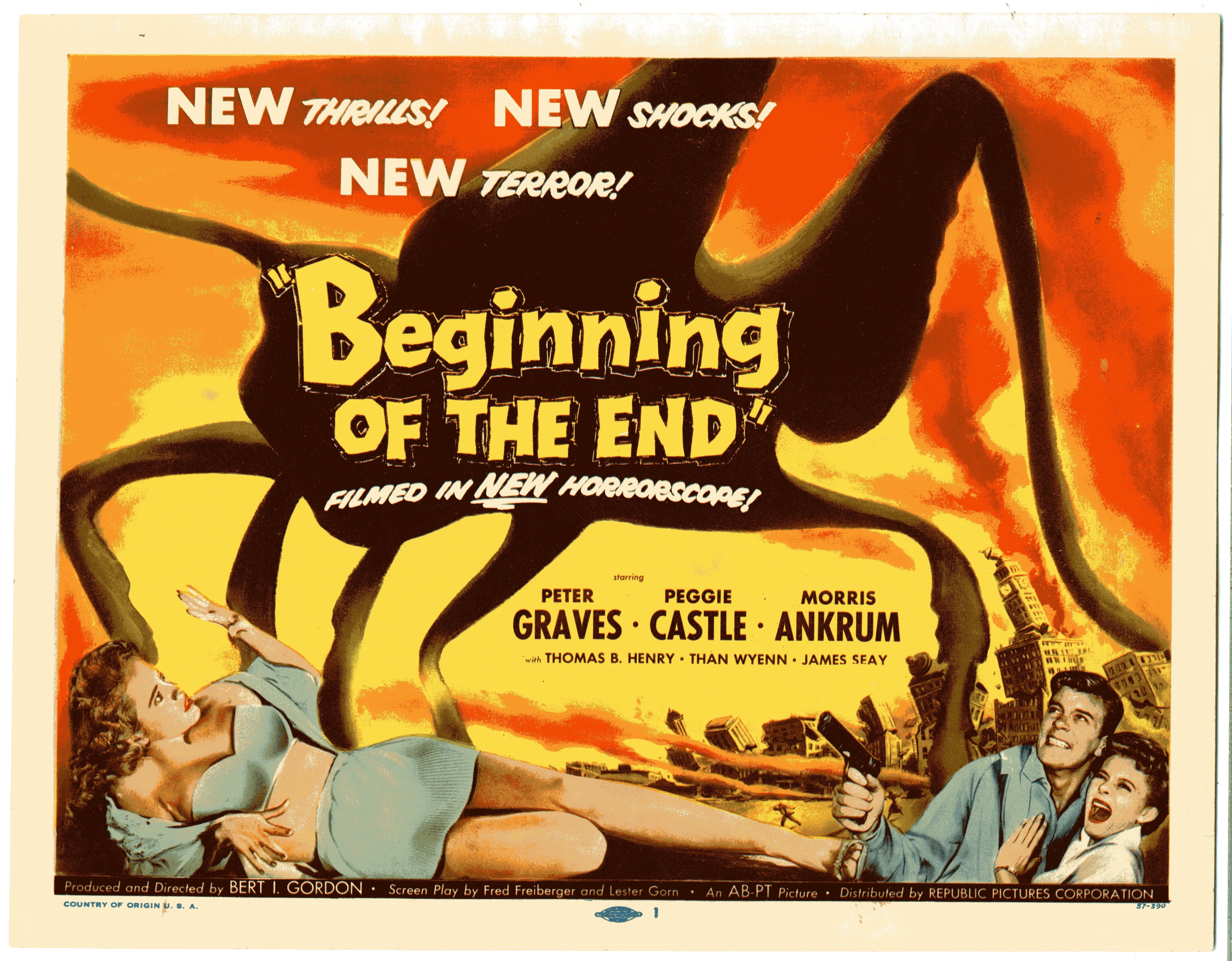 At the beginning. Начало конца 1957. Beginning of the end. Movies of 1957 Постер. The end Постер.