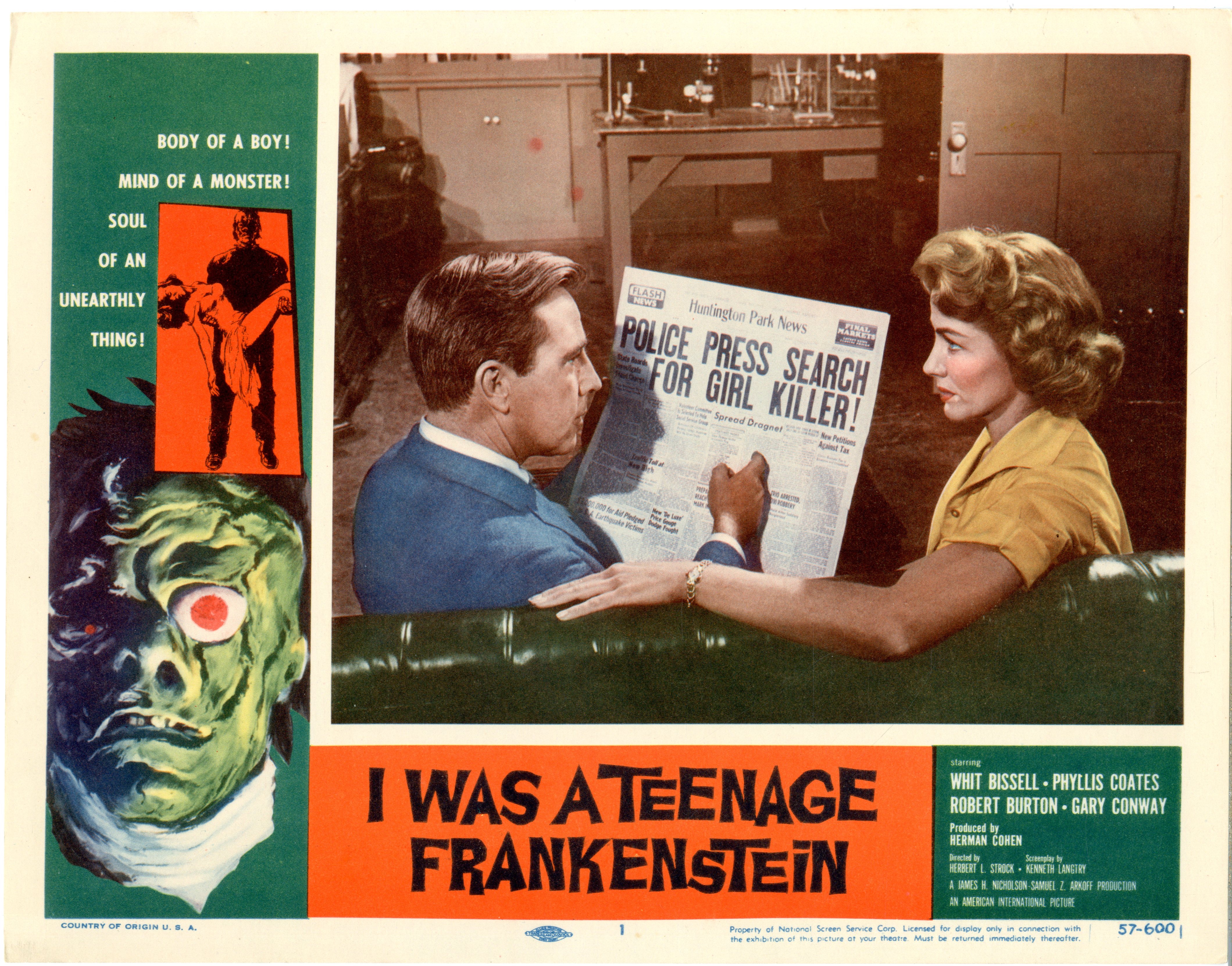 I Was A Teenage Frankenstein  1957 - Primary
