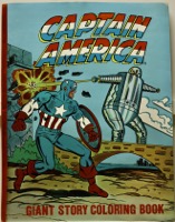 Super-size Coloring Book Captain America 1983 Unused &amp; Uncolored - Primary