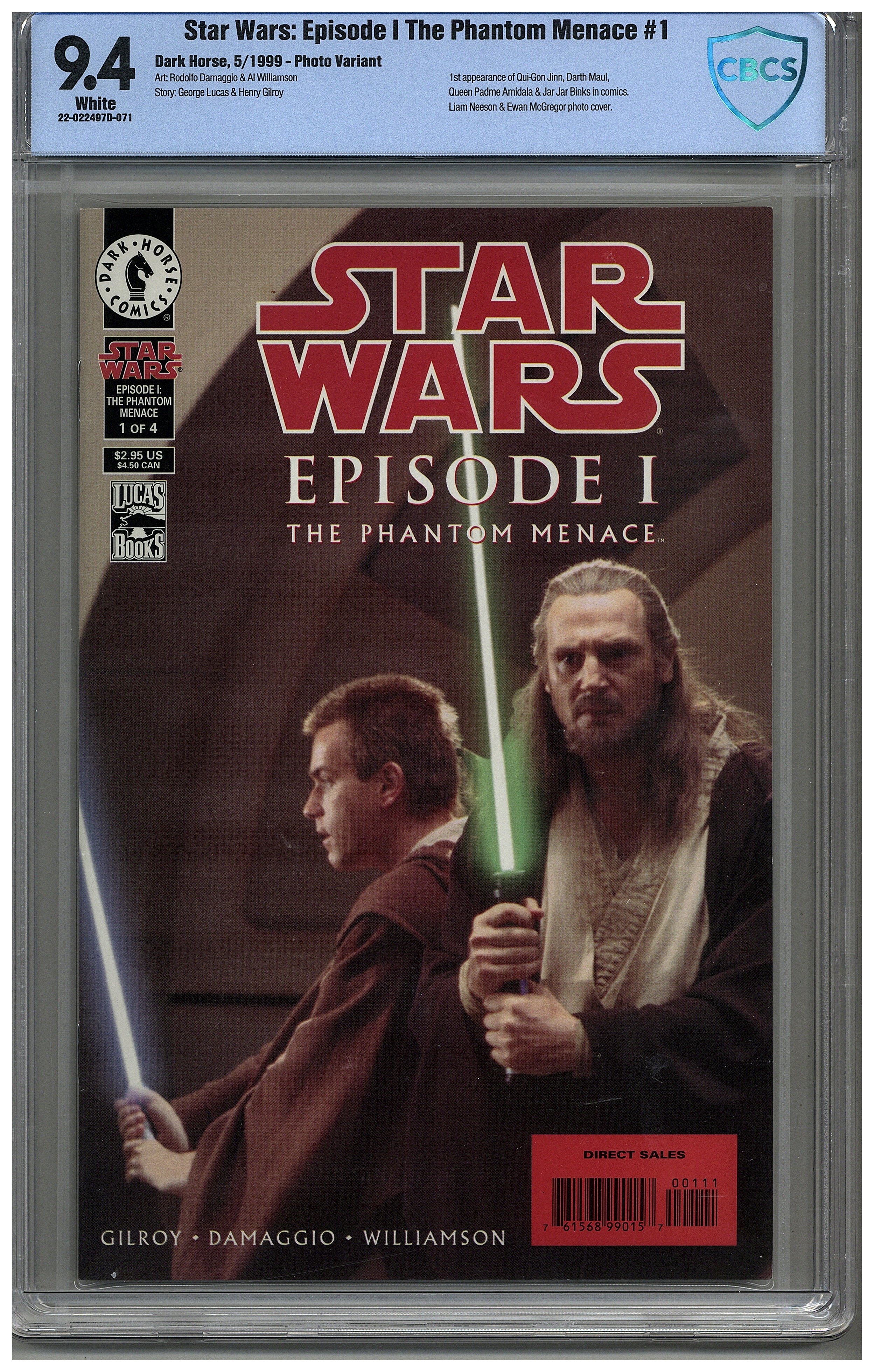 STAR WARS: THE PHANTOM MENACE (1999) - Qui-Gon Jinn's (Liam Neeson)  Lightsaber