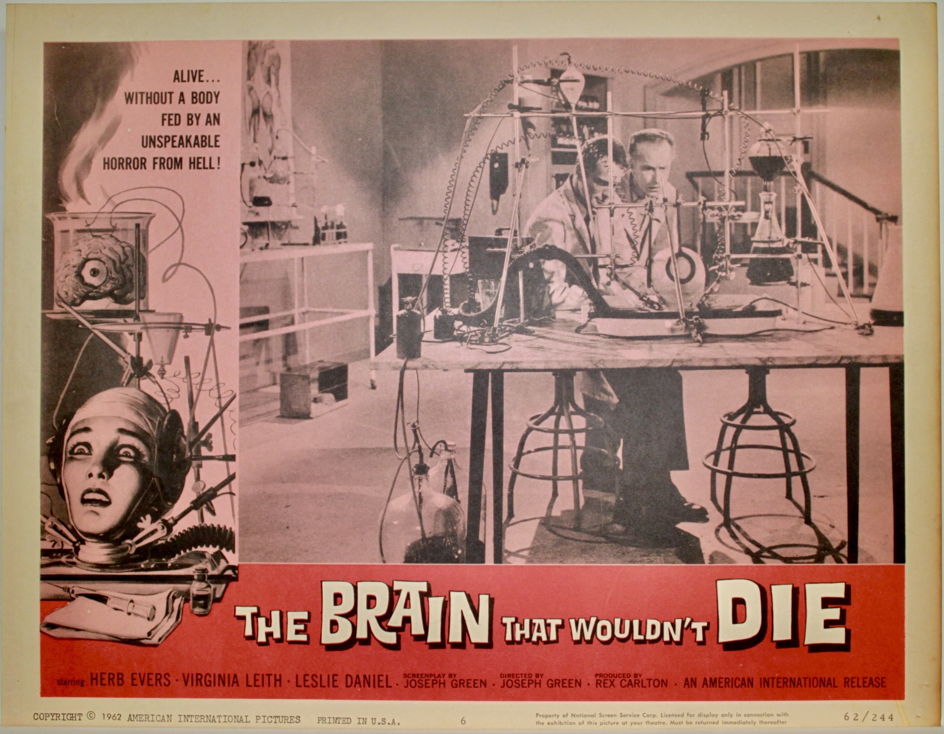 The Brain That Wouldn't Die (1962), FULL COLOR, Sci-Fi